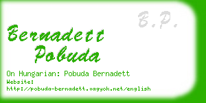 bernadett pobuda business card